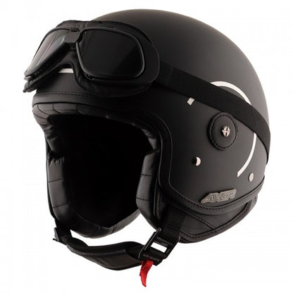 AXOR Alberto Helmet in Matt Black & Silver Color with Matt Black Goggle - Riders Junction