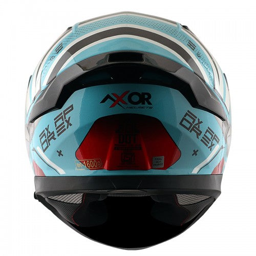AXOR Apex Hex-2 Motorcycle Helmet - Blue & Red