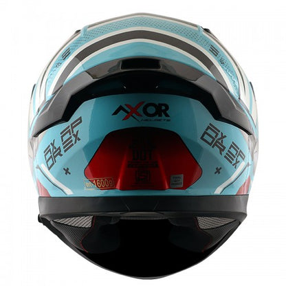 AXOR Apex Hex-2 Motorcycle Helmet - Blue & Red