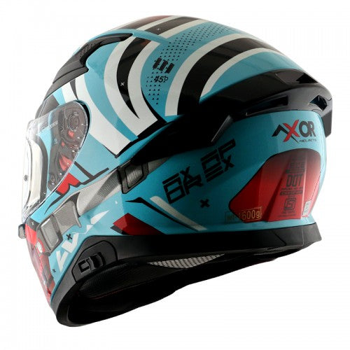 AXOR Apex Hex-2 Motorcycle Helmet - Blue & Red