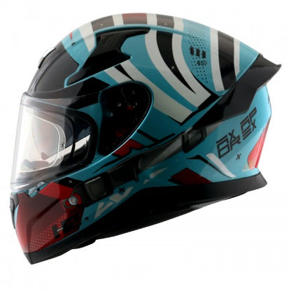 AXOR Apex Hex-2 Motorcycle Helmet - Blue & Red