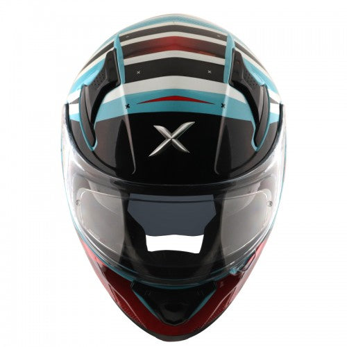 AXOR Apex Hex-2 Motorcycle Helmet - Blue & Red