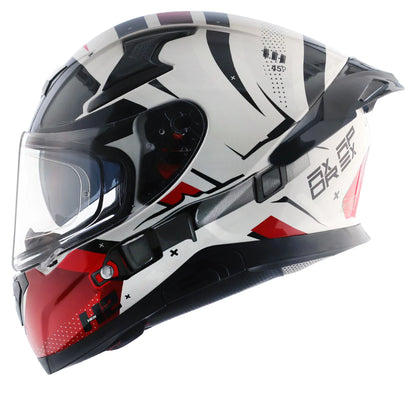 AXOR Apex Hex-2 Motorcycle Helmet - Glossy White Red