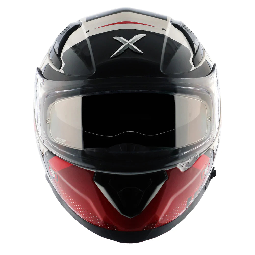AXOR Apex Hex-2 Motorcycle Helmet - Glossy White Red
