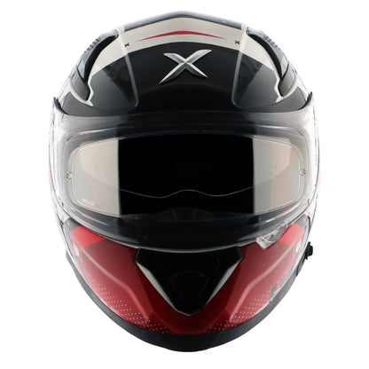 AXOR Apex Hex-2 Motorcycle Helmet - Glossy White Red