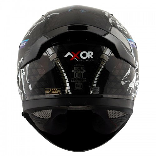 AXOR Apex Ride Fast Motorcycle Helmet - Black Blue