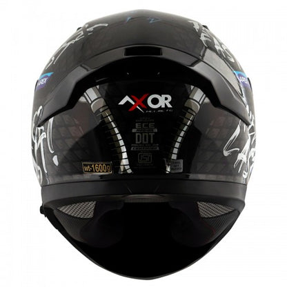 AXOR Apex Ride Fast Motorcycle Helmet - Black Blue