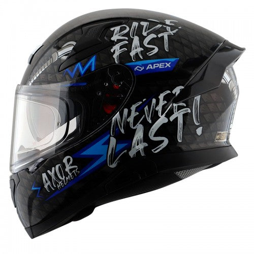 AXOR Apex Ride Fast Motorcycle Helmet - Black Blue