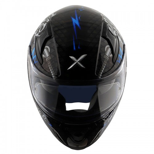 AXOR Apex Ride Fast Motorcycle Helmet - Black Blue
