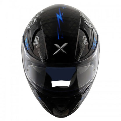 AXOR Apex Ride Fast Motorcycle Helmet - Black Blue