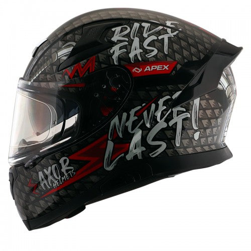 AXOR Apex Ride Fast Motorcycle Helmet - Black Red