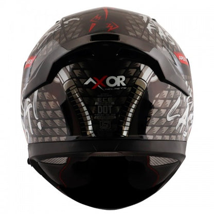 AXOR Apex Ride Fast Motorcycle Helmet - Black Red