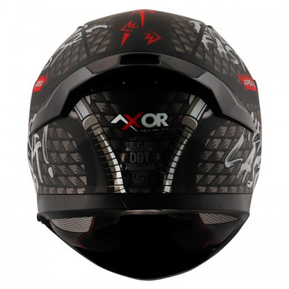 AXOR Apex Ride Fast Motorcycle Helmet - Matt Black Red