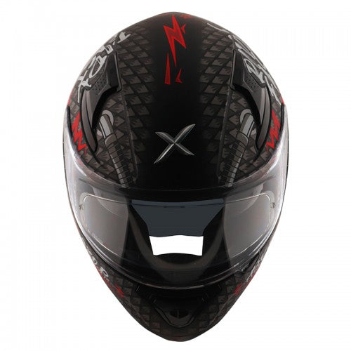 AXOR Apex Ride Fast Motorcycle Helmet - Matt Black Red