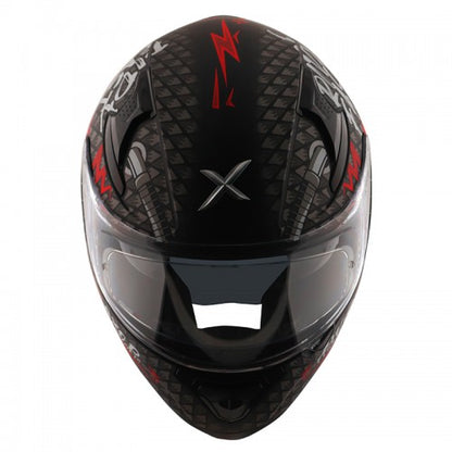 AXOR Apex Ride Fast Motorcycle Helmet - Matt Black Red