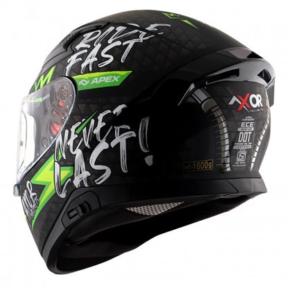 AXOR Apex Ride Fast Motorcycle Helmet - Matt Finish
