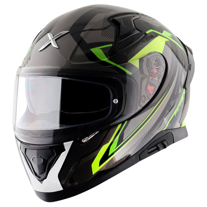 AXOR Apex Road Trip Gloss Helmet-Black Neon Yellow
