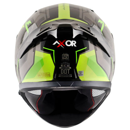 AXOR Apex Road Trip Gloss Helmet-Black Neon Yellow
