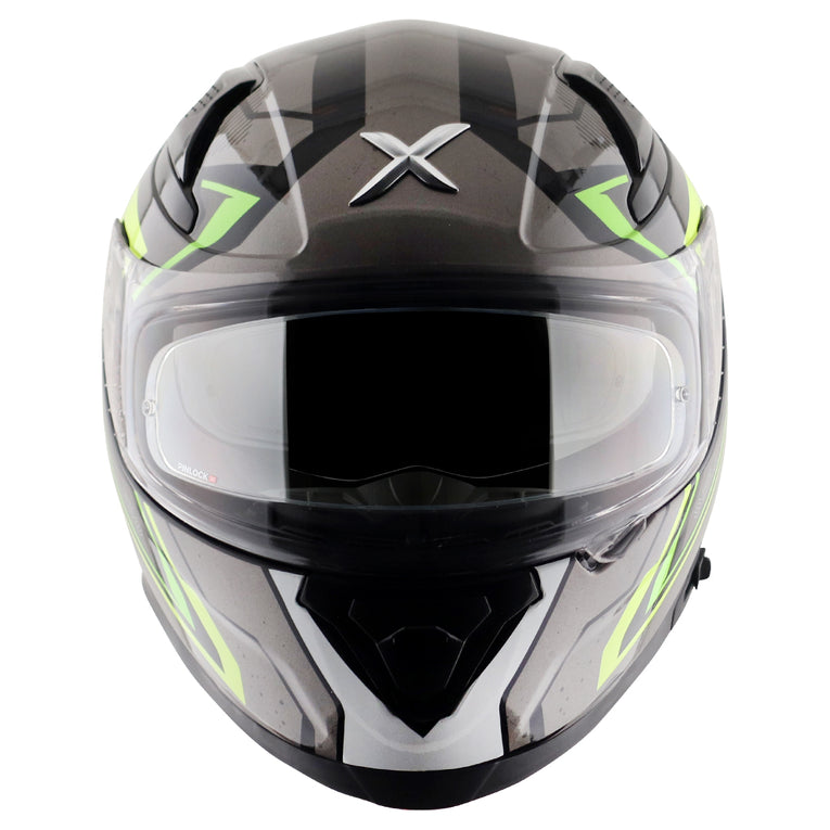 AXOR Apex Road Trip Gloss Helmet-Black Neon Yellow