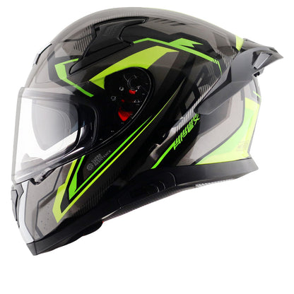 AXOR Apex Road Trip Gloss Helmet-Black Neon Yellow