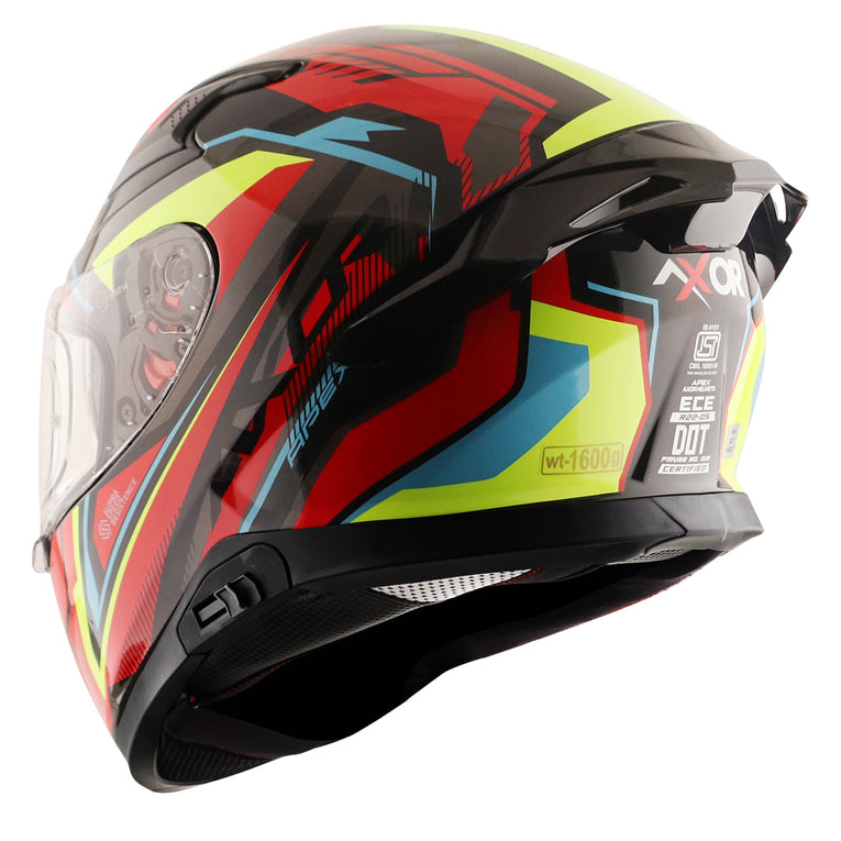 AXOR Apex Road Trip Gloss Helmet-Black Red