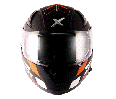 AXOR Apex Turbine Matt Black Orange Grey Helmet- Riders Junction