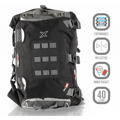 AXOR - Black & Grey Tail Bag - 25 LTS - 40LTS - Riders Junction