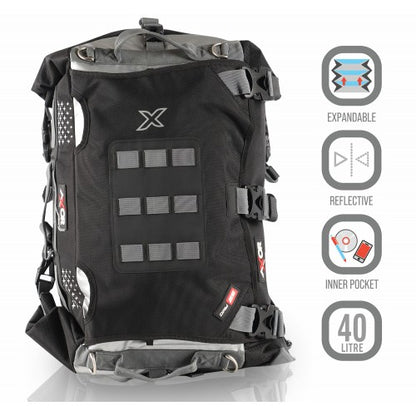 AXOR - Black & Grey Tail Bag - 25 LTS - 40LTS - Riders Junction