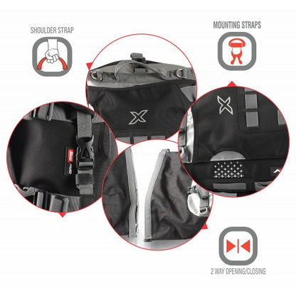 AXOR - Black & Grey Tail Bag - 25 LTS - 40LTS - Riders Junction