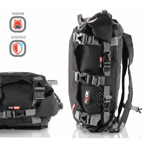 AXOR - Black & Grey Tail Bag - 25 LTS - 40LTS - Riders Junction