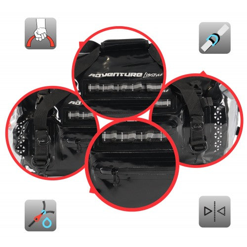 AXOR - Black & Grey Tail/Duffle Bag - 35 LTS - Riders Junction