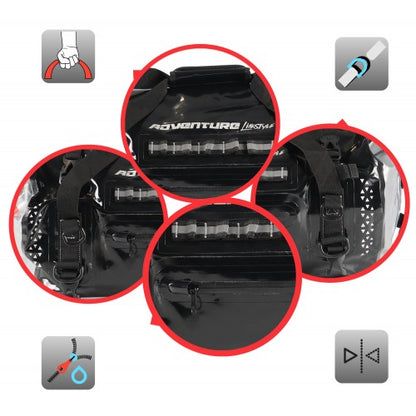 AXOR - Black & Grey Tail/Duffle Bag - 35 LTS - Riders Junction