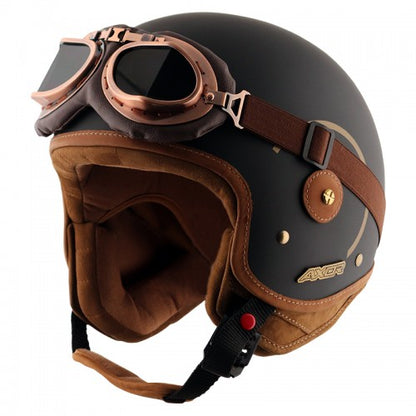 AXOR CHE Matt Black & Gold Helmet - Riders Junction