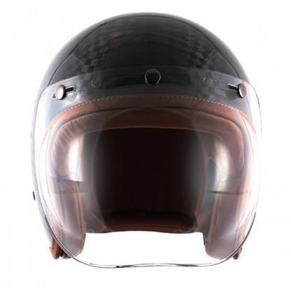 AXOR Jet Carbon Helmet with Bubble Visor - Riders Junction