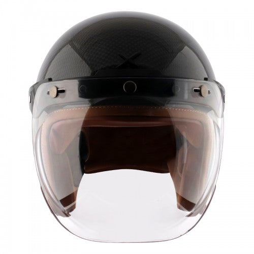 AXOR Jet Carbon Helmet with Bubble Visor - Small Checks - Riders Junction