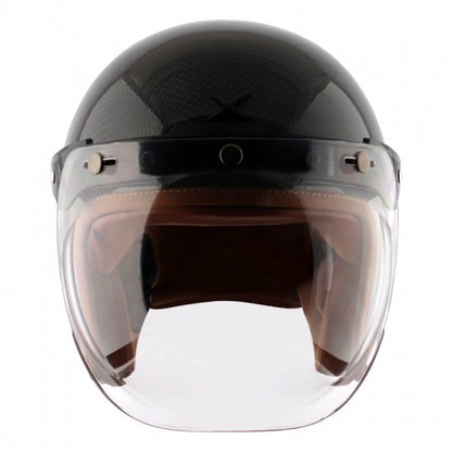 AXOR Jet Carbon Helmet with Bubble Visor - Small Checks - Riders Junction