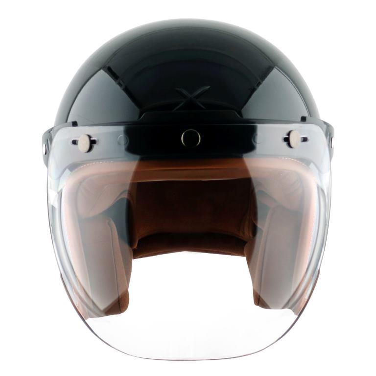 AXOR Retro Jet Helmet - Black - Riders Junction