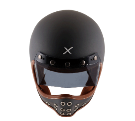 AXOR Retro Moto-X Matt Athena Grey Helmet - Riders Junction
