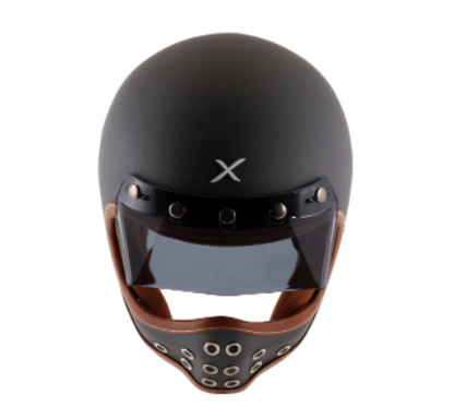 AXOR Retro Moto-X Matt Athena Grey Helmet - Riders Junction