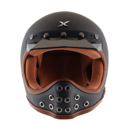 AXOR Retro Moto-X Matt Athena Grey Helmet - Riders Junction