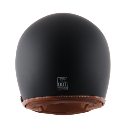 AXOR Retro Moto-X Matt Black Helmet - Riders Junction