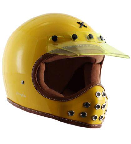 AXOR Retro Moto-X Yellow Helmet - Riders Junction