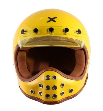 AXOR Retro Moto-X Yellow Helmet - Riders Junction