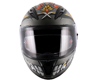 AXOR STREET FREEDOM Matt Black Orange Helmet- Riders Junction