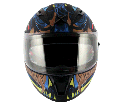 AXOR STREET OKAMI Matt Black Blue Helmet- Riders Junction