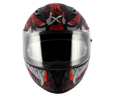 AXOR STREET OKAMI Matt Black Red Helmet- Riders Junction