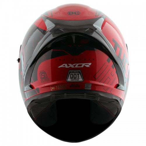 AXOR - Street DC Batman Full Face Helmet - Glossy Red Black