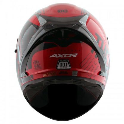 AXOR - Street DC Batman Full Face Helmet - Glossy Red Black