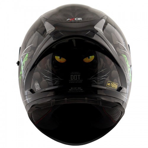 AXOR - Street Panther Full Face Helmet - Glossy Black Grey