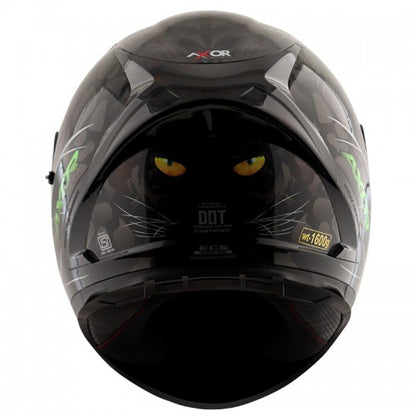 AXOR - Street Panther Full Face Helmet - Glossy Black Grey